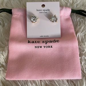 NEW! Kate Spade Rise and Shine Faux Diamond Stud Solitaire Earrings